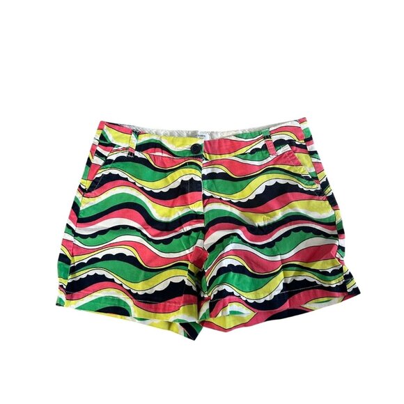 CROWN & IVY Multicolor Wave Shorts Size 10 - Picture 1 of 6